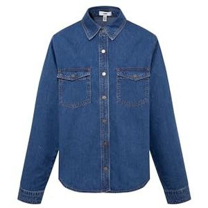 Mavi Dames Denim Shirt Blouse, Dark Indigo, XS, Dark Indigo., XS