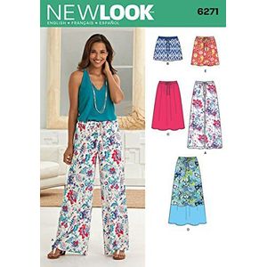 Simplicity New Look snit patroon 6271 voor rokken, broeken of shorts, maat A (36-48)