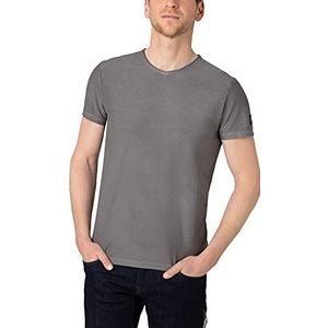 Timezone Heren Diagonal Jersey T-shirt, charcoal grey, M
