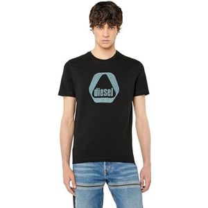 Diesel T-shirt voor heren, zwart (900-0catm), 3XL