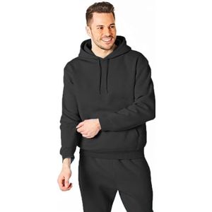 RIPT Essentials RCSWT763 Heren Hooded Soft Touch Loungewear Hoodie Sweatshirt Top, Houtskool, L