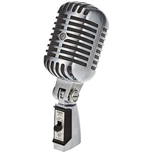 Shure 55SH Series II iconische unidyne dynamische vocale microfoon, klassieke, vintage microfoon met cardioïde directioneel polair patroon voor live optredens