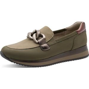 Jana Dames Slip On Vegan Sneaker, Olive Comb, 36 EU, Olive Kam, 36 EU