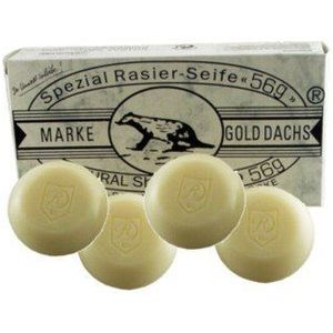 Golddachs Scheerzeep navulling in 4-delige voorraadverpakking, 4 x 33 g