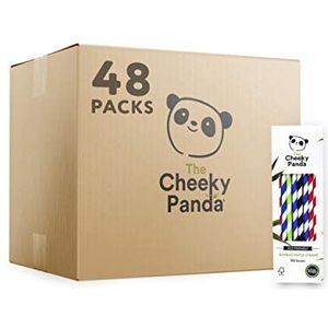 The Cheeky Panda – Bamboe papieren rietjes | Veelkleurige bulkdoos van 48 verpakkingen (4800 rietjes totaal) | 100% biologisch afbreekbaar, kunststofvrij, milieuvriendelijk, sterk en duurzaam