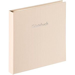 walther design gastenboek zand 26 x 25 cm met reliëf en spiraalbinding, Fun GB-206-C