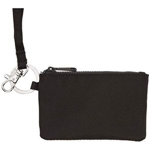 Vera Bradley Gerecyclede Reactieve Zip Id Case en Lanyard Combo voor dames, Zwart, Eén maat
