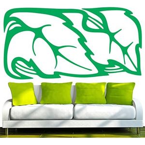 Indigos muurstickers e115 stijlvolle bladeren, vinyl, groen, 40 x 20 x 1 cm
