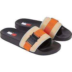 Tommy Jeans TJM Bucke Pool Slide Heren Em0em01338, Beige Tawny Zand, 40 EU