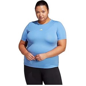 adidas Dames Techfit Short Sleeve Training Tee (Plus Size), Blue Fusion, 3XL Plus