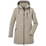 G.I.G.A. DX Dames Softshell parka met afritsbare capuchon GW 46 WMN SFTSHLL PRK, light beige, 36, 40898-000