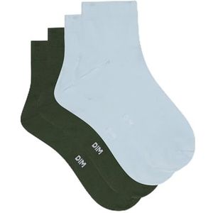 Dim Damessokken (2 stuks), Groen/Blauw, Eén Maat