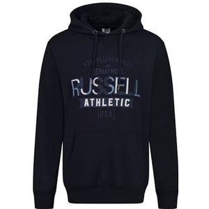 Russell Athletic A20222-NA-190 Heren Pullover Hoody Lange Mouw Navy Maat L
