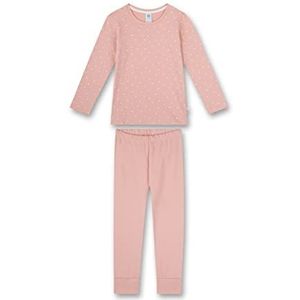 Sanetta Meisjespyjama, lang, roze stippen, comfortabele pyjama voor meisjes, lang, pyjamaset, maat, roze, 98