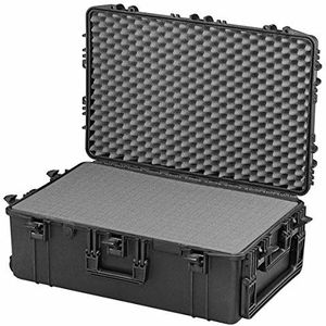 Panaro Max Cases kunststof koffer met schuimstof, hoge dichtheid, zwart, XL