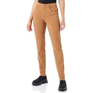 Cream Damesjeans Twill Skinny Shape Fit Midrise Waist Volledige Lengte Rits, Toasted kokosnoot, 34W