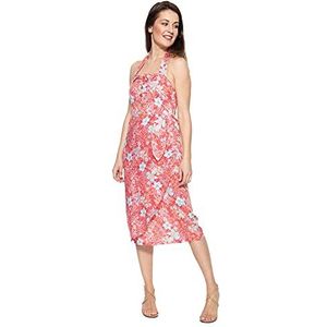 Queen Kerosin Tropic damesjurk, rood, S