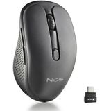 NGS EVO JOT Draadloze muis, oplaadbaar, multimodus, 2,4 GHz + Bluetooth 5.0 en 5.1, 800/1200/1600 dpi, stille toetsen, USB-C-aansluiting