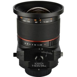 Rokinon TSL24M 24mm f/3.5 hellingslens, voor Nikon, zwart, none