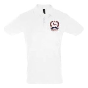 AMERICAN COLLEGE USA Polo's T-shirts sweatshirts en vesten Sport Ademend Casual Print Nieuwe Collectie 2024 Unisex Kleding Kinderen Jongen Meisje Model ACPL216 Wit Maat 8 Jaar, Wit, 8 Jaar