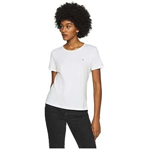 Tommy Jeans Dames Tjw Slim Jersey C Neck T-shirt, Wit, 3XL