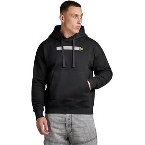 G-STAR RAW Flight Deck Loose Hooded Sweat, Zwart (Dk Black D24373-d557-6484), XS