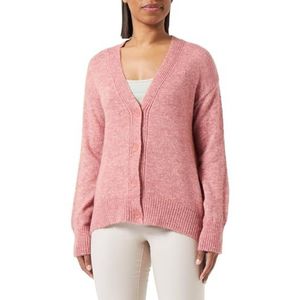 Cardigan - Rood - Wolmix - V-hals Met Lange Mouwen