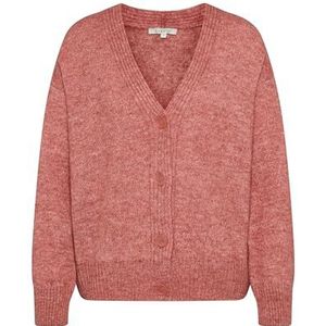 Cardigan - Rood - Wolmix - V-hals Met Lange Mouwen