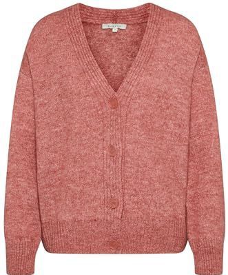 Cardigan - Rood - Wolmix - V-hals Met Lange Mouwen