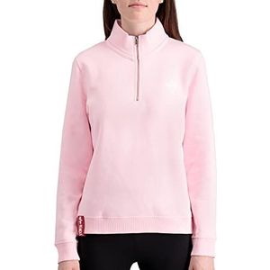 Alpha Industries Half Zip SL Sweatshirt voor dames Pastel Pink