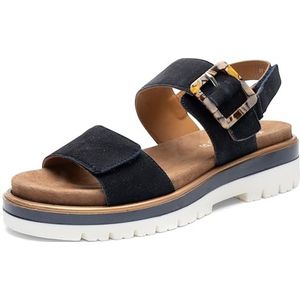 Ara - Malaga - Sandalen - Donkerblauw - Klittenbandsluiting - Plateauhak