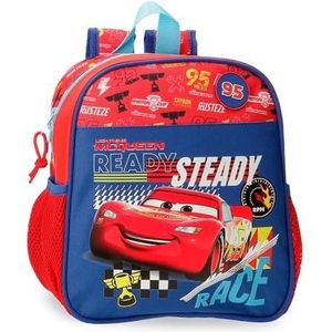 Joumma Disney Cars Lets Race kleuterschoolrugzak, rood, 21 x 25 x 10 cm, polyester, 5,25 l, Rood, kleuterschool rugzak