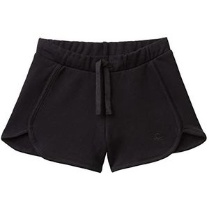 United Colors of Benetton Short 3J70G900O Shorts, zwart 100, 90 meisjes, Zwart 100, 18 Maanden