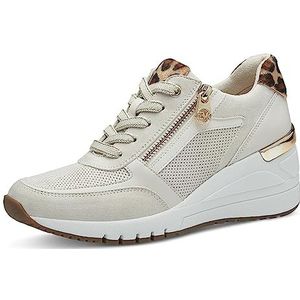 MARCO TOZZI dames 2-83701-41 Sneaker, Cream/Leo, 38 EU