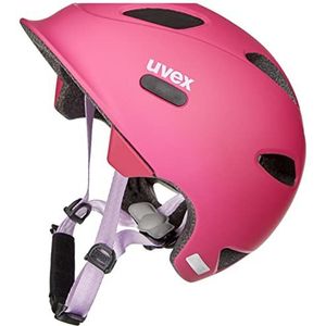 uvex oyo - lichte fietshelm voor kinderen - individueel passysteem - uitbreidbaar met led-licht - berry - purple matt - 45-50 cm