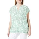 TOM TAILOR Dames blouse 1035245, 31574 - Green Small Wavy Design, 38