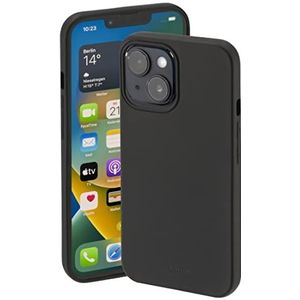 Hama Hoes voor Apple iPhone 14 Plus (telefoonhoes beschermt tegen stoten, krassen en vuil, beschermhoes maakt inductief opladen, zijdeachtig matte case van TPU met zachte binnenvoering) zwart