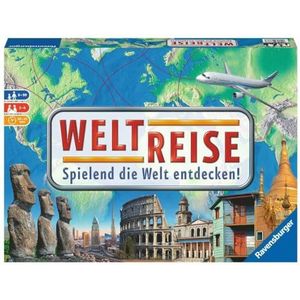 Ravensburger Verlag Ravensburger 26888 - wereldreisklassieker voor het hele gezin vanaf 8 jaar - bordspel, reis de wereld rond, reisplanning voor maximaal 6 spelers - meer dan 170 steden