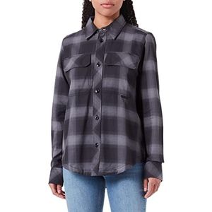 G-STAR RAW Dames Regular Flap Pocket Long Sleeve Shirt, Multicolor (Dark Black Ryan Check D335-C979), S, meerdere kleuren (Dk Black Ryan Check D335-c979), S