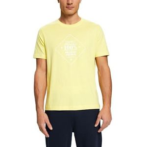ESPRIT T-shirt voor heren, 770/Pastel Yellow, XXL