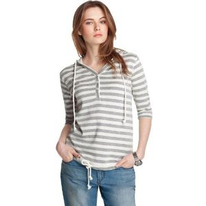 ESPRIT Dames sweatshirt, gestreept C21705, grijs (025 Urban Grey), 36