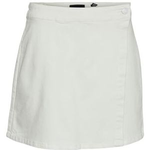 VERO MODA Vmwild Millie Skort Shorts voor dames, sneeuwwit/detail: nue026 helder zilver + helder wit, M