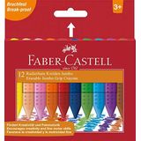 Faber-Castell 122540 Jumbo Grip, uitwisbaar krijt, 12 stuks kartonnen etui