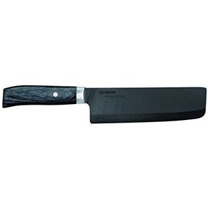 Kyocera Japanse keramische nakirimes, lemmet lengte 16 cm, hout, roestvrij staal, zwart, 29,2 x 5,4 x 1,8 cm