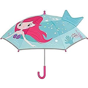 Paraplu voor meisjes, 42 cm, handmatige zeemeermin, met stof