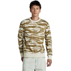 G-Star Heren Tiger Camo Sweatshirt, meerkleurig (Whitebait Tiger Camo D24415-c782-g402), L