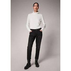 Comma CI Damesbroek lange vrijetijdsbroek, 99Z9 Black/Black Cosy, 38