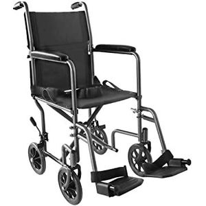 PEPE - Smalle Rolstoel voor Senioren (Smalle zitting 38 cm), Opvouwbare Rolstoel Lichtgewicht, Overdekte Rolstoel voor Volwassenen Staal, Transport Wheelchair for Adults, Wheelchair with Drop Arm