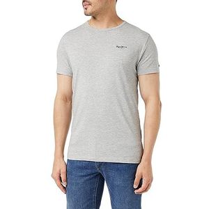 Pepe Jeans Heren t-shirt dames Originele Basic 3 N, Grijs (Grey Marl) XL
