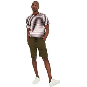 Trendyol Heren Khaki Men Regular Fit Casual Shorts, XL